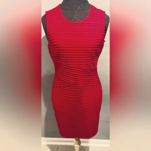 Calvin Klein Red Textured Dress